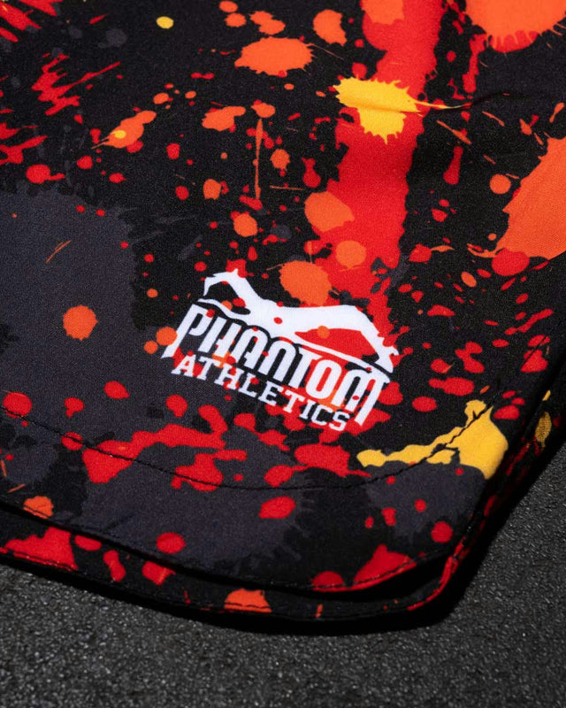 Phantom Athletics MMA Shorts Fusion Splatter - Rood