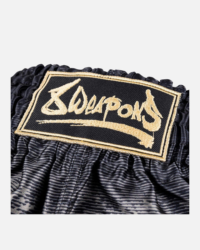 8 WEAPONS Muay Thai Shorts Hanuman – Black/Gold