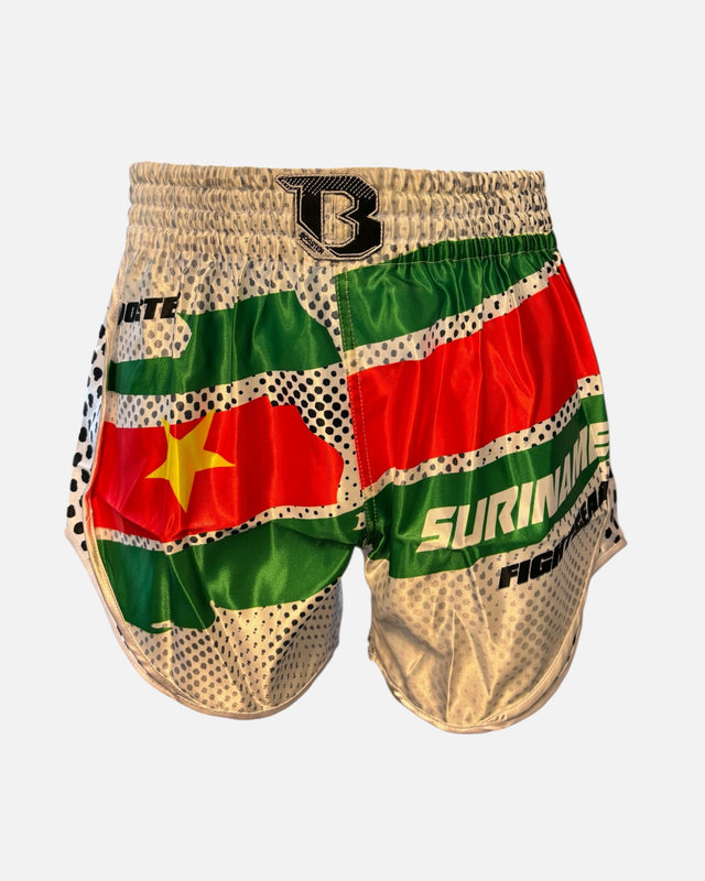 Pantaloni scurți Muay Thai Booster Suriname – Alb