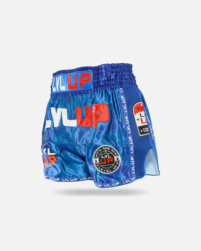 LVL UP Muay Thai Shorts Stadium – Blue