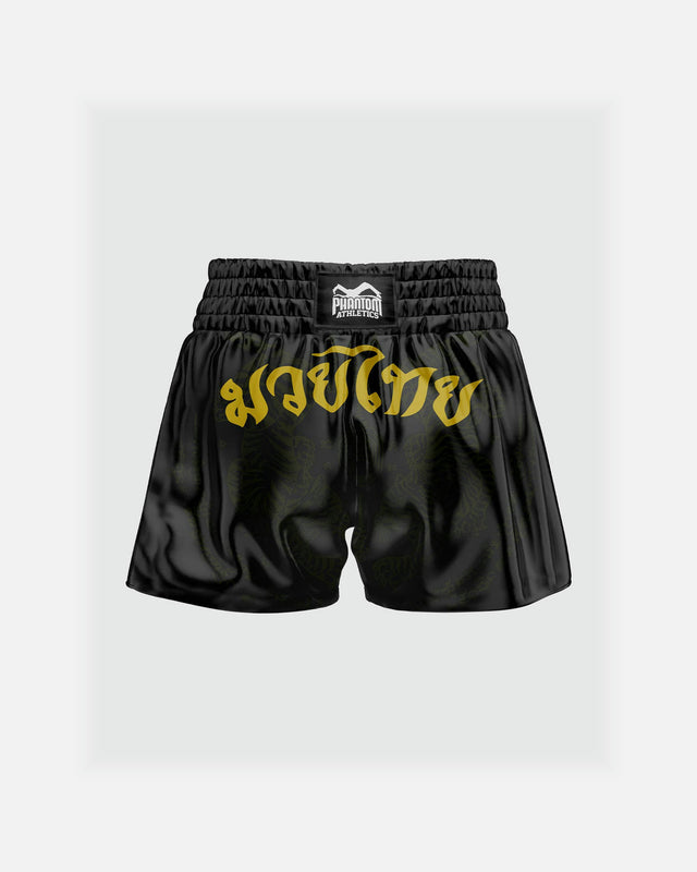 Shorts de Muay Thai Phantom Athletics Sak Yant – Noir/Or
