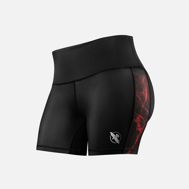 Hayabusa x UFC BJJ Compression Shorts Women – Black/Red