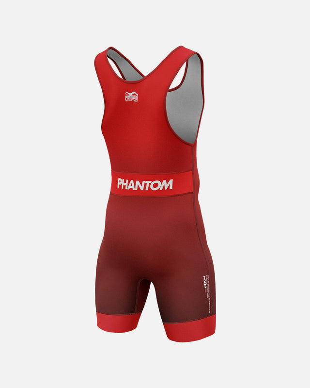 Singlet do zapasów Phantom Athletics Apex – Czerwony