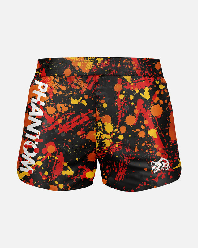 Phantom Athletics MMA Shorts Fusion Splatter – Red/Orange
