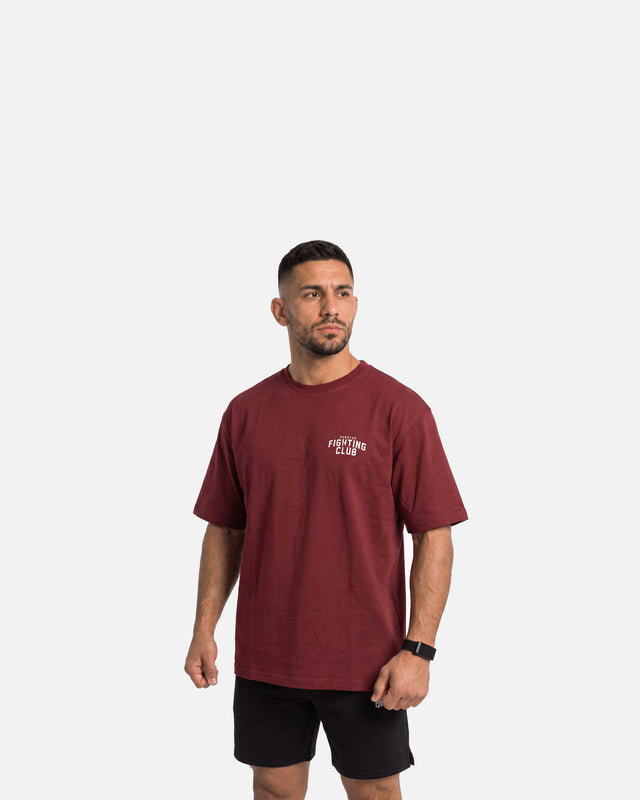 Phantom Athletics T-Shirt FIGHTING CLUB Oversize Heavy – Burgundy Red