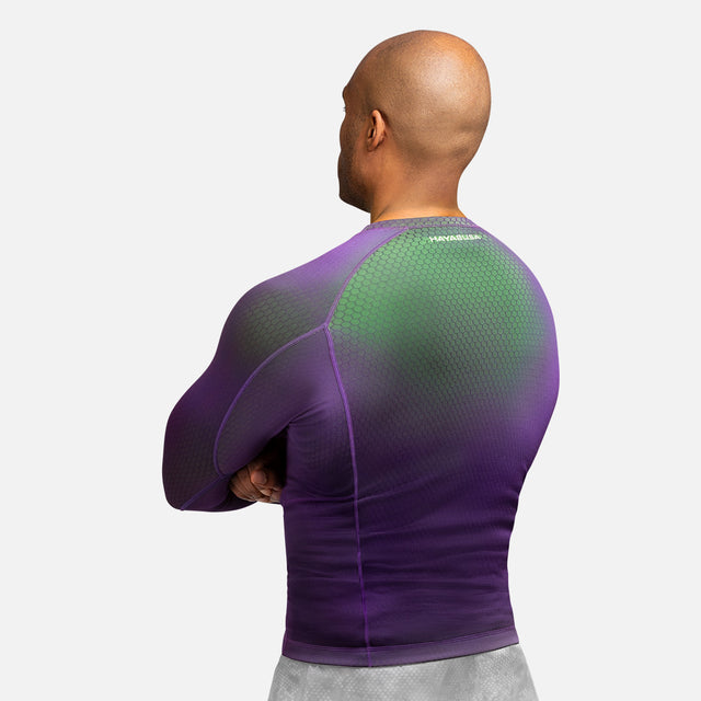 Hayabusa Rashguard Fusion Long Sleeves – Purple/Green