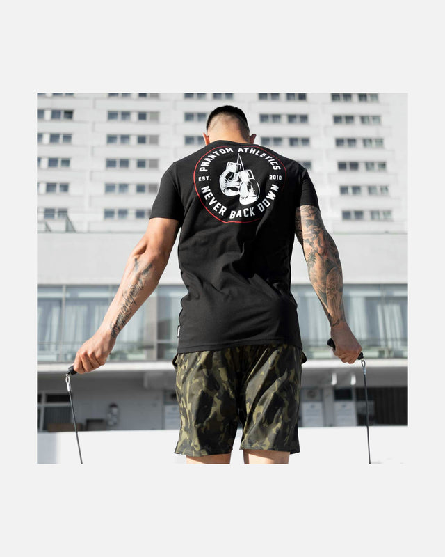 Phantom Athletics T-Shirt Never Back Down – Black