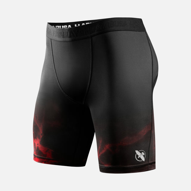 Hayabusa x UFC BJJ Compression shorts – Black/Red