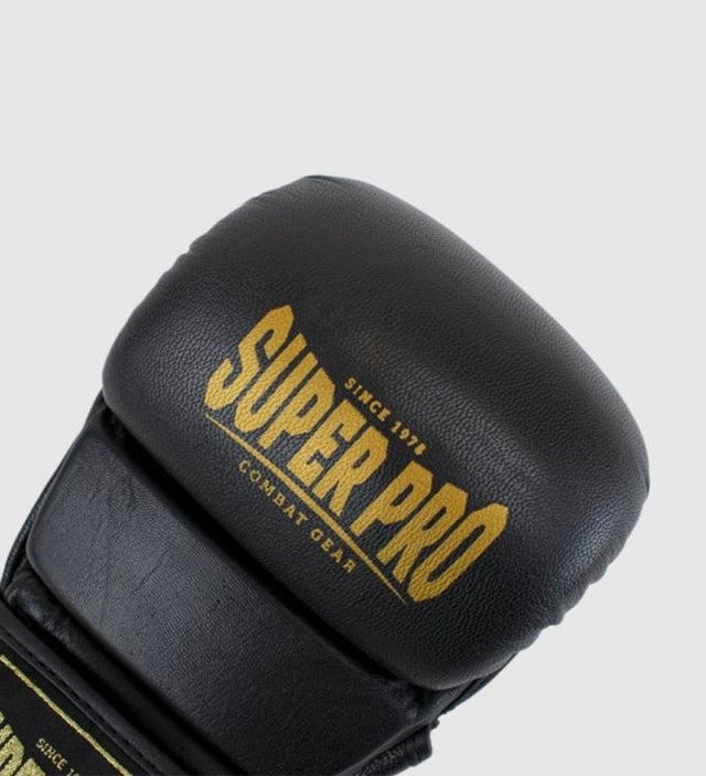 Super Pro Combat Gear MMA Shooter MMA gloves - Black/Gold - MMA gloves