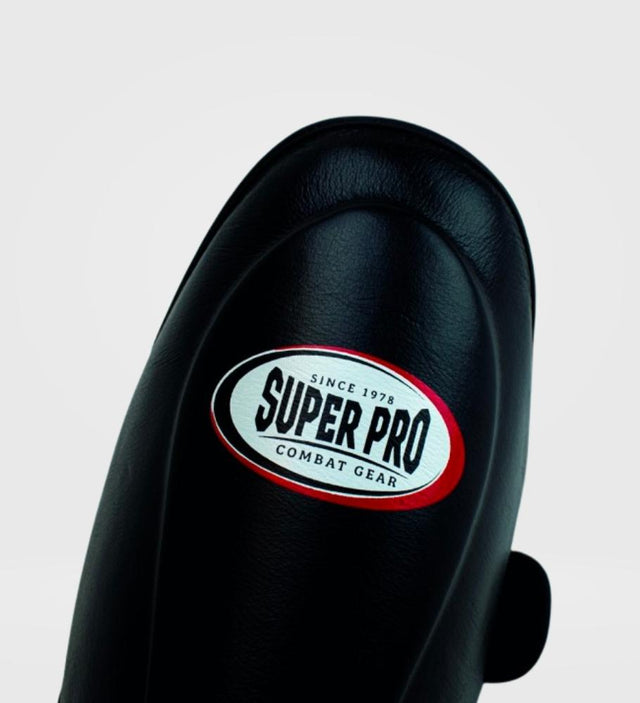 Super Pro Shin guards Thai Pro Leather – Black – Shin guards