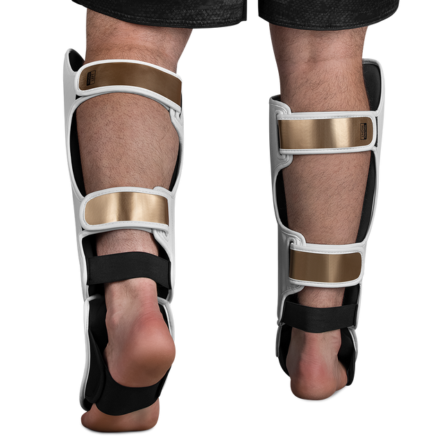 Hayabusa Shin Guards T3 – White/Gold