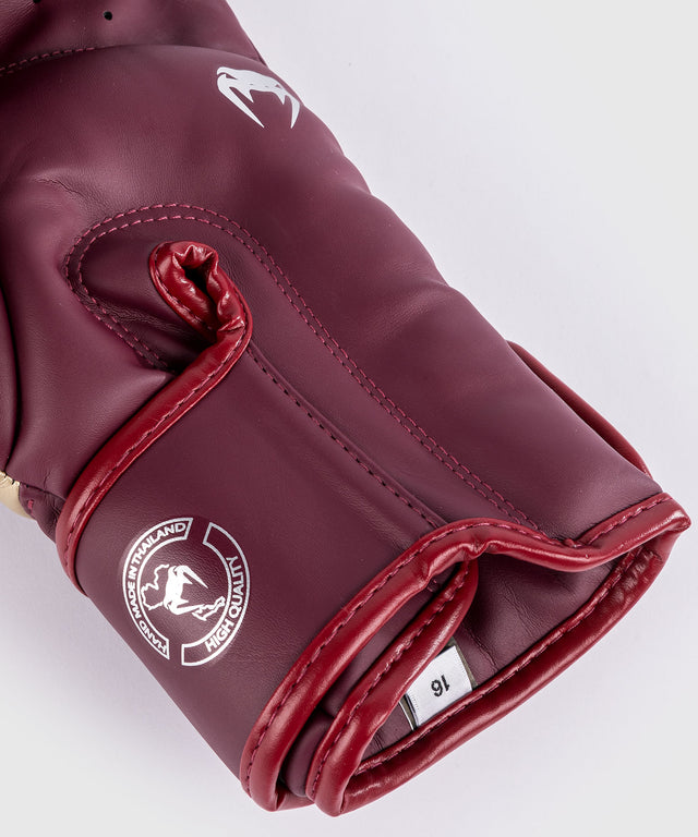 Venum Elite Boxing gloves – Burgundy Red/Gold