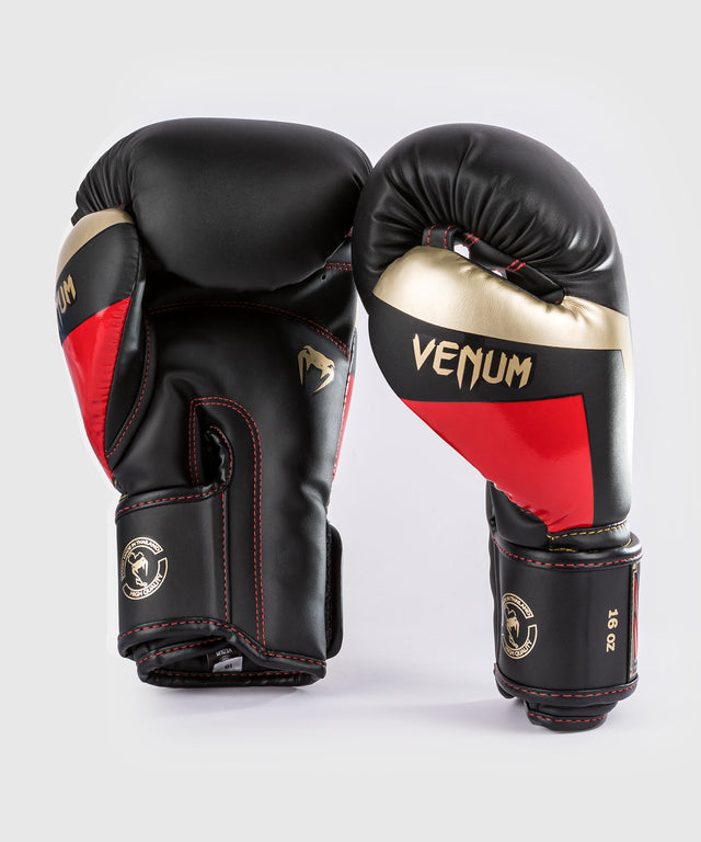 Venum Elite Boxing gloves – Black/Gold/Red