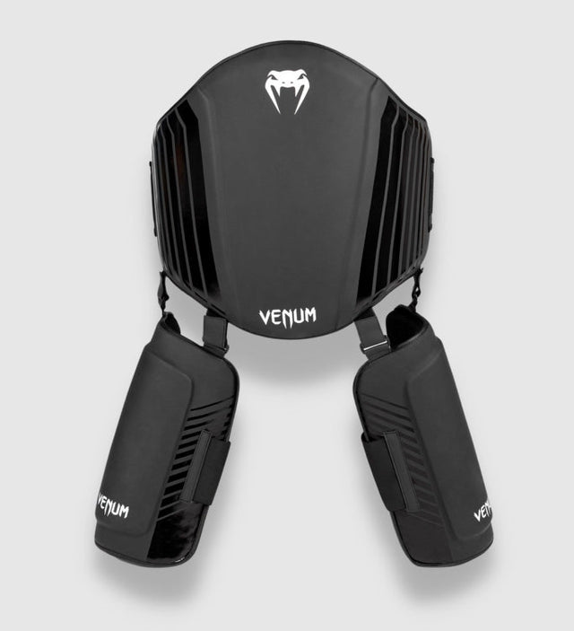Venum Belly Pad & Leg Guard - Black/White - Belly pad