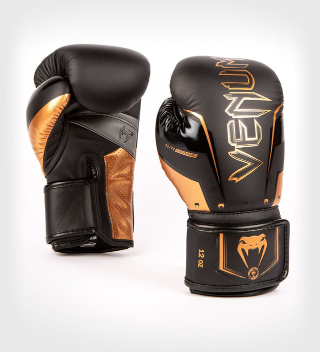 Venum Boxing gloves Elite Evo – Black/Bronze – Boxing gloves