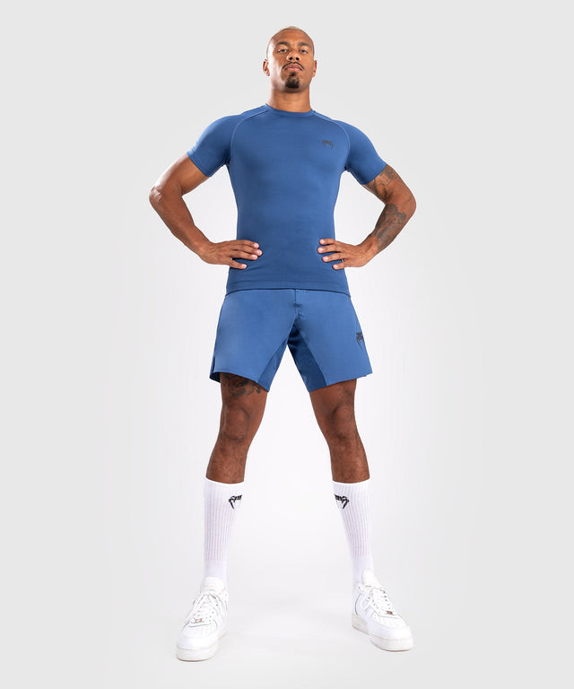 Venum Rashguard Contender Short Sleeves - Blue - Rashguard