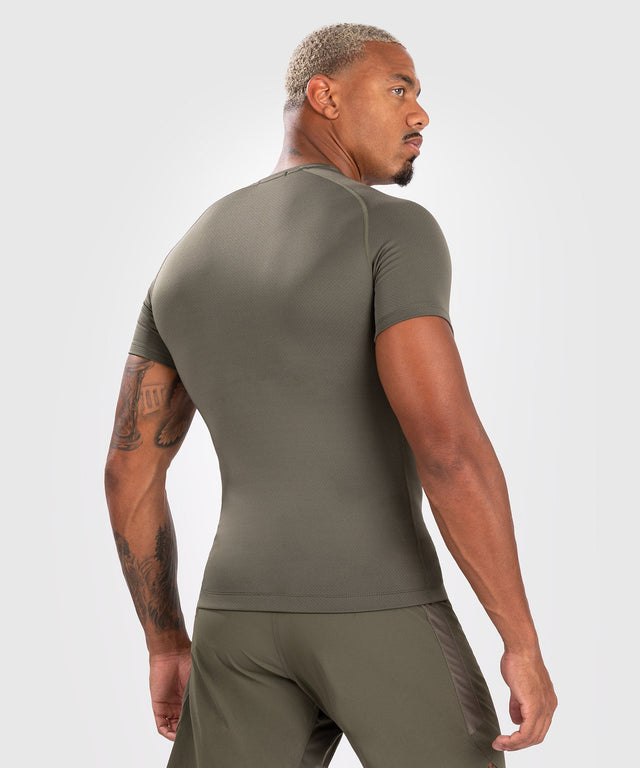 Venum Rashguard Contender Short Sleeves - Khaki Green - Rashguard