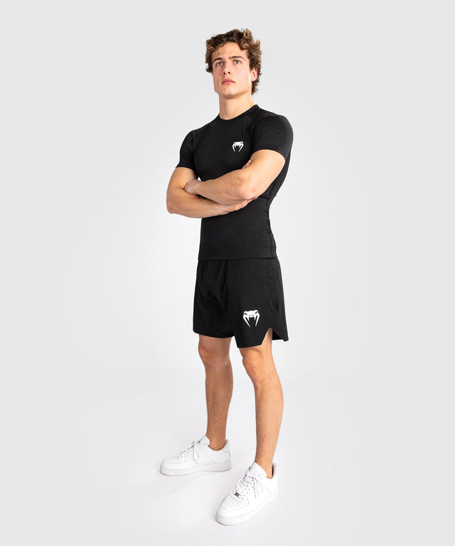 Venum Rashguard Contender Short Sleeves - Black/White - Rashguard