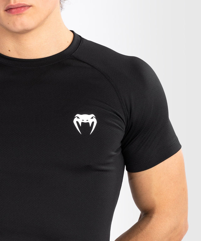 Venum Rashguard Contender Short Sleeves - Black/White - Rashguard