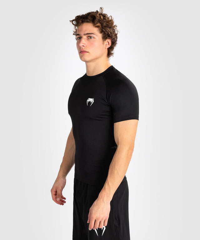 Venum Rashguard Contender Short Sleeves - Black/White - Rashguard