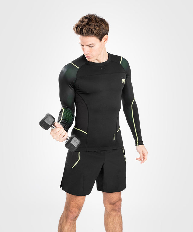 Venum Rashguard Fusion 2.0 Long Sleeves – Black/Yellow – Rashguard