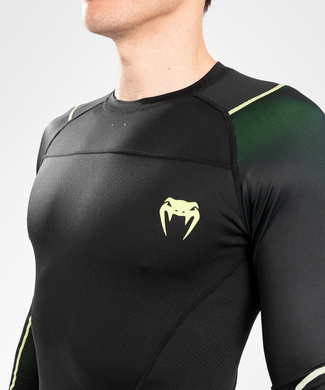Venum Rashguard Fusion 2.0 Long Sleeves – Black/Yellow – Rashguard