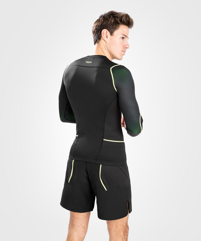 Venum Rashguard Fusion 2.0 Long Sleeves – Black/Yellow – Rashguard