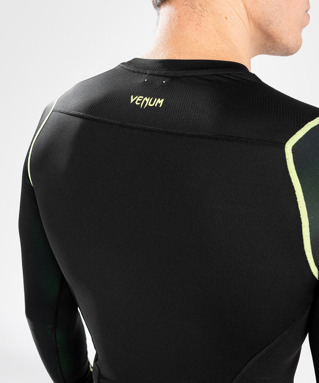 Venum Rashguard Fusion 2.0 Long Sleeves – Black/Yellow – Rashguard