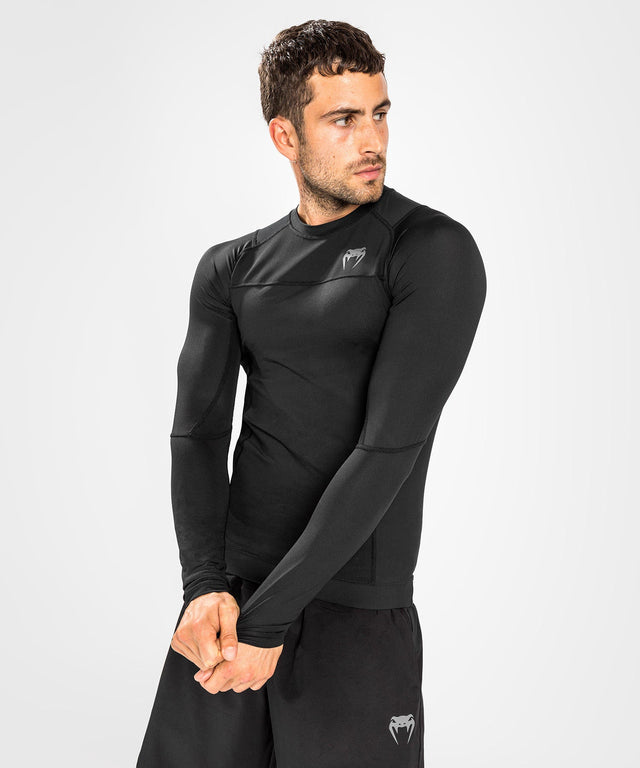 Venum Rashguard G-Fit Air Long Sleeves – Black/Black – Rashguard