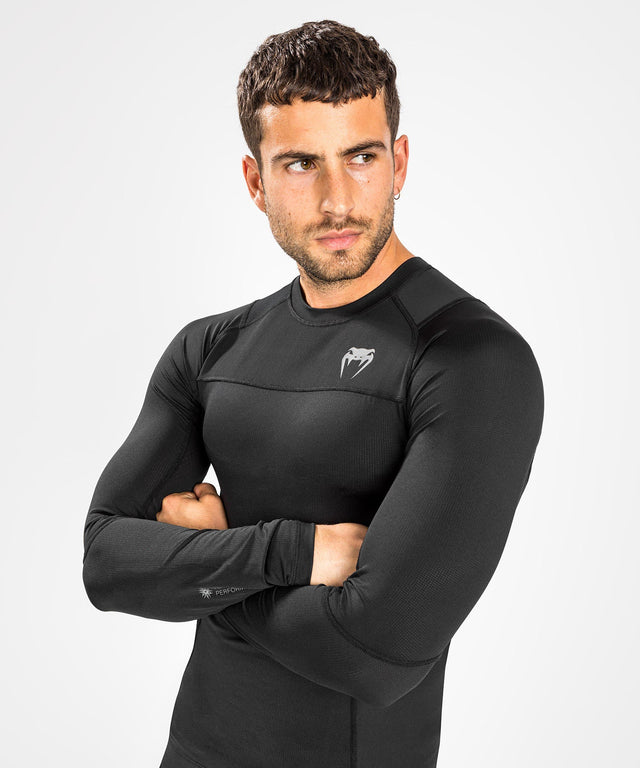 Venum Rashguard G-Fit Air Long Sleeves – Black/Black – Rashguard