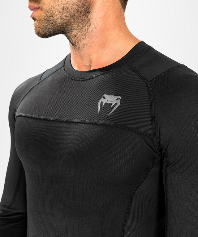 Venum Rashguard G-Fit Air Long Sleeves – Black/Black – Rashguard