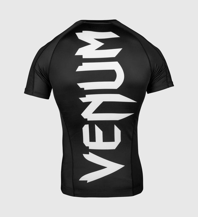 Venum Rashguard Giant Short Sleeves - Black/White - T-shirt