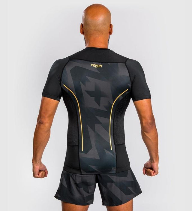 Venum Rashguard Razor Short Sleeves - Black/Gold - Rashguard