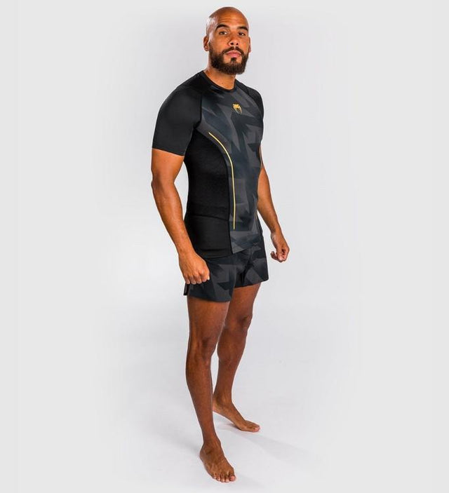 Venum Rashguard Razor Short Sleeves - Black/Gold - Rashguard
