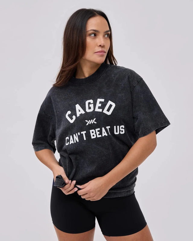 Caged Club T-shirt - Washed Black