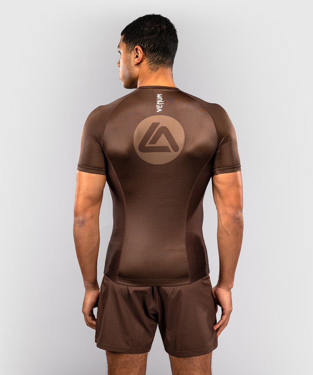 Venum Rashguard x Roger Gracie Academy Short Sleeves – Dark Brown