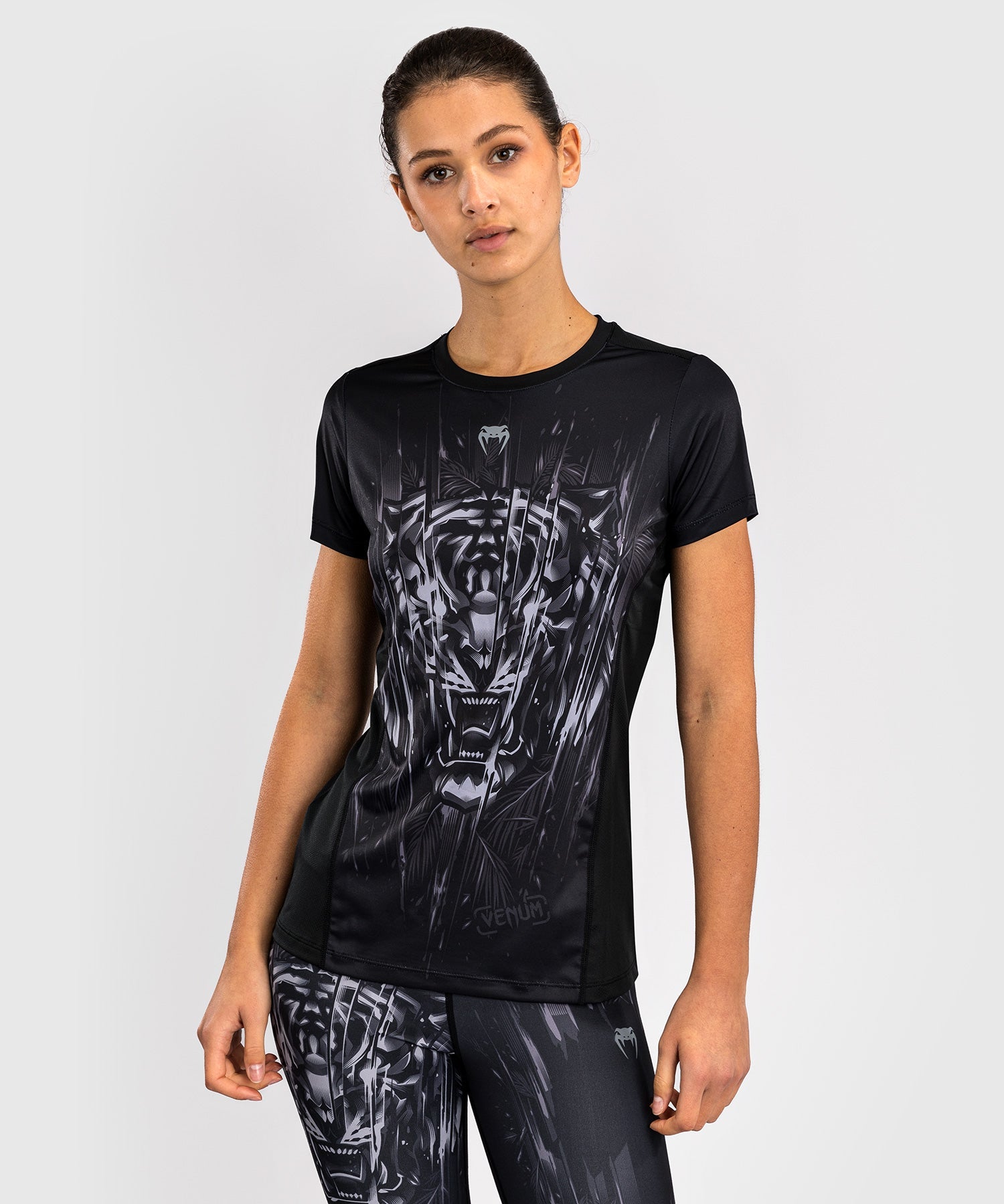Venum T-Shirt Tiger Dry Tech Women's – Black/Silver