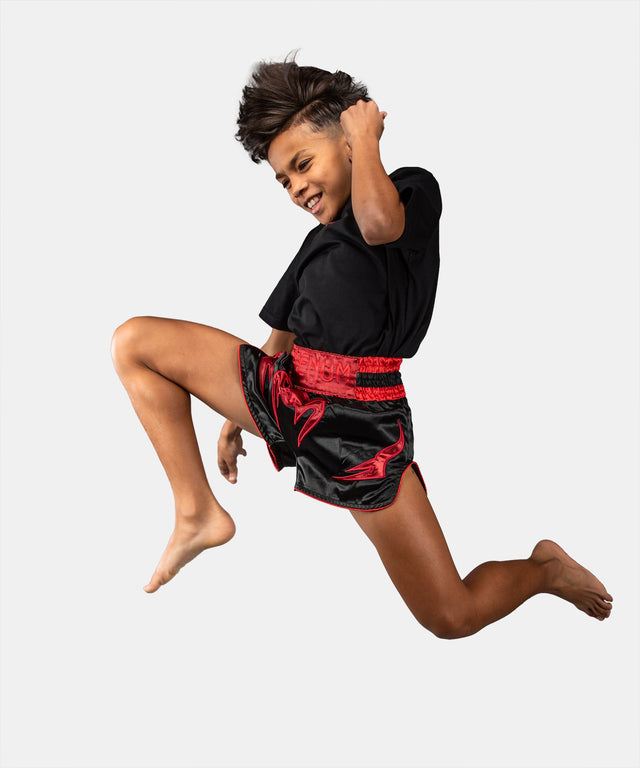 Venum Muay Thai Shorts Attack Kinderen - Zwart/Rood