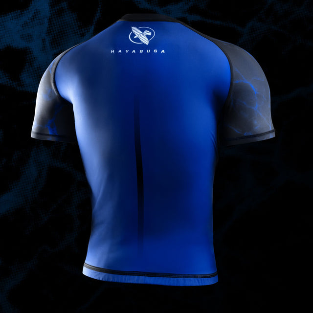 Hayabusa x UFC BJJ Rashguard Short Sleeves – Black/Blue