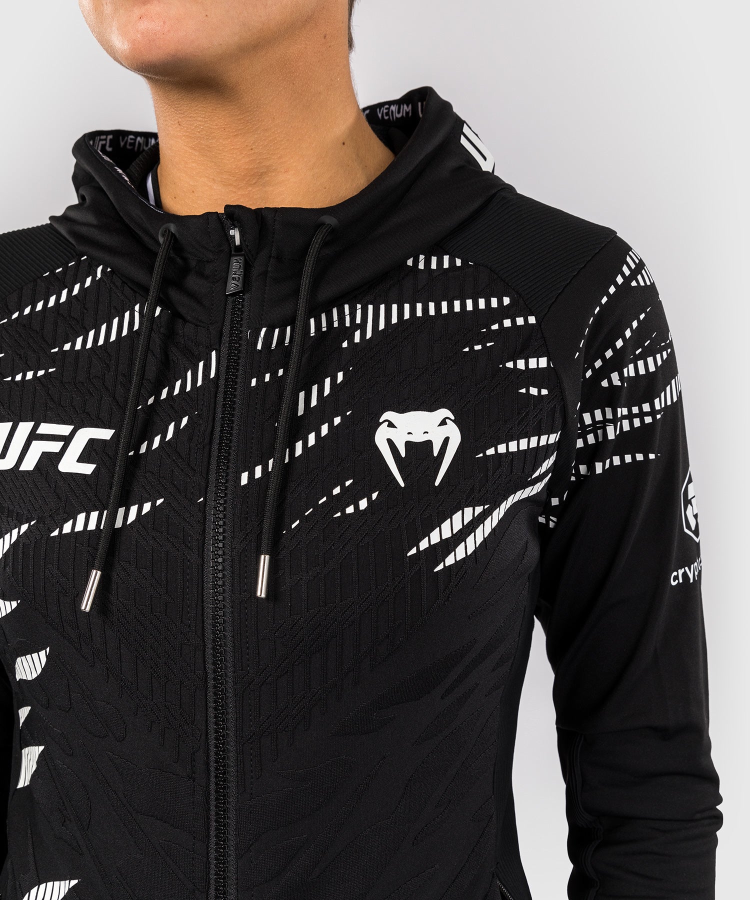 Felpa Venum UFC Fusion da donna Authentic Fight - Nero