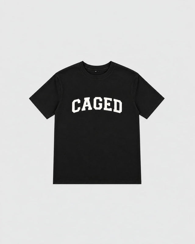 Caged T-Shirt Varsity – Black