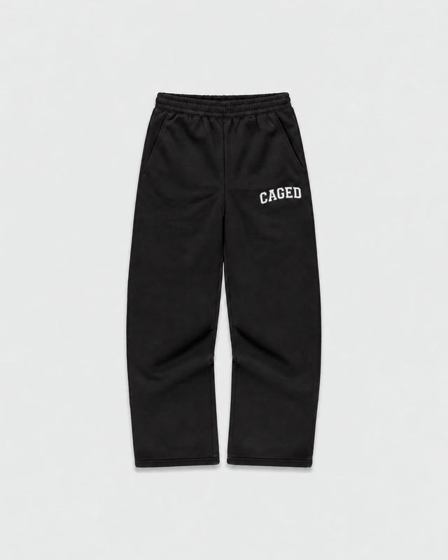 Caged Joggers Varsity – Black