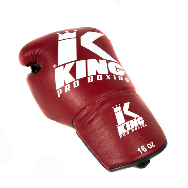 King Pro Boxing BG1 Boxing Gloves with Laces - Red/Black 