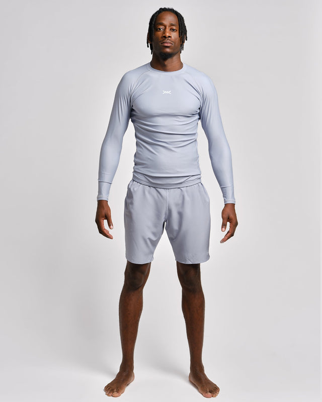 Caged Rashguard Tactical Long Sleeve - Gunmetal Grey