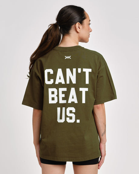 Caged T-Shirt 'CBU' - Khaki-Grün