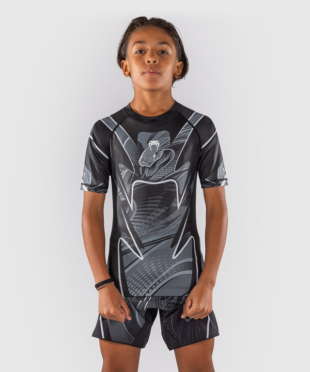 Rashguard Venum Crimson Viper 2.0 Mangas Curtas Criança – Preto/Cinzento