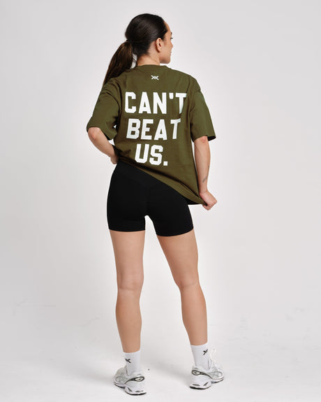 Caged T-Shirt 'CBU' – Khaki Grün Damen