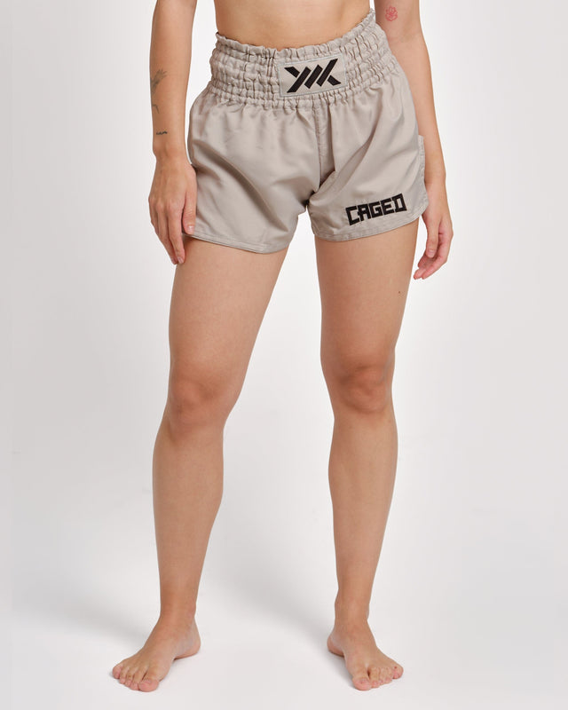 Caged Classic Muay-Thai-Shorts – Grau