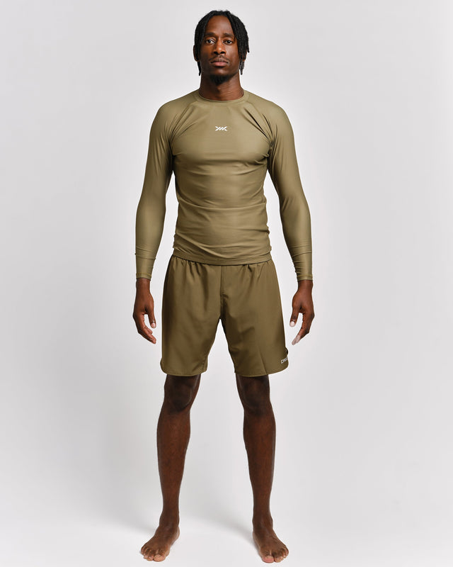 Caged Rashguard Tactical Long Sleeve - Army Green