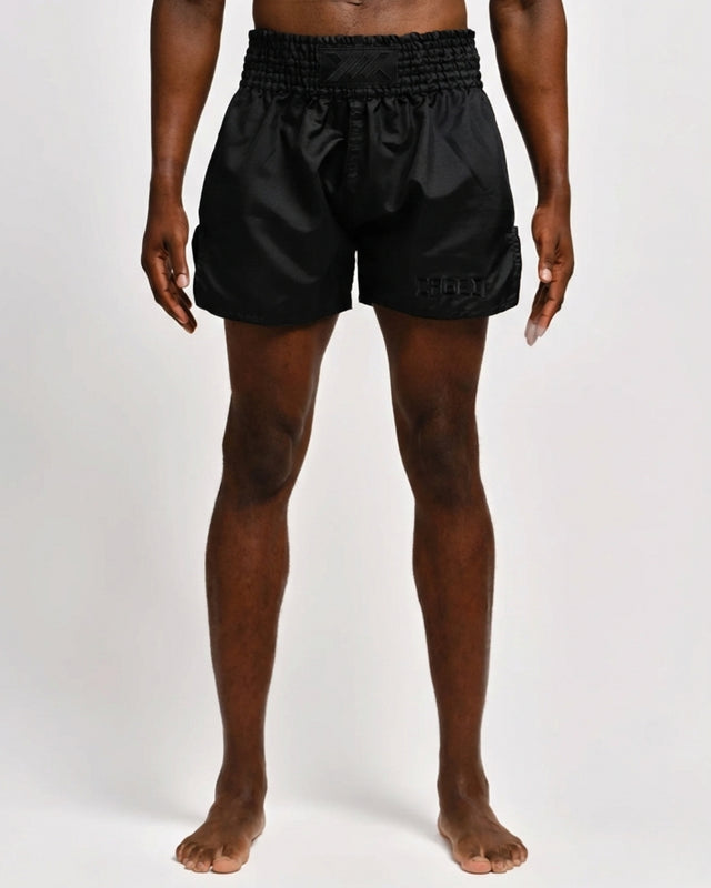 Caged Muay Thai Shorts Classic - Black/Black